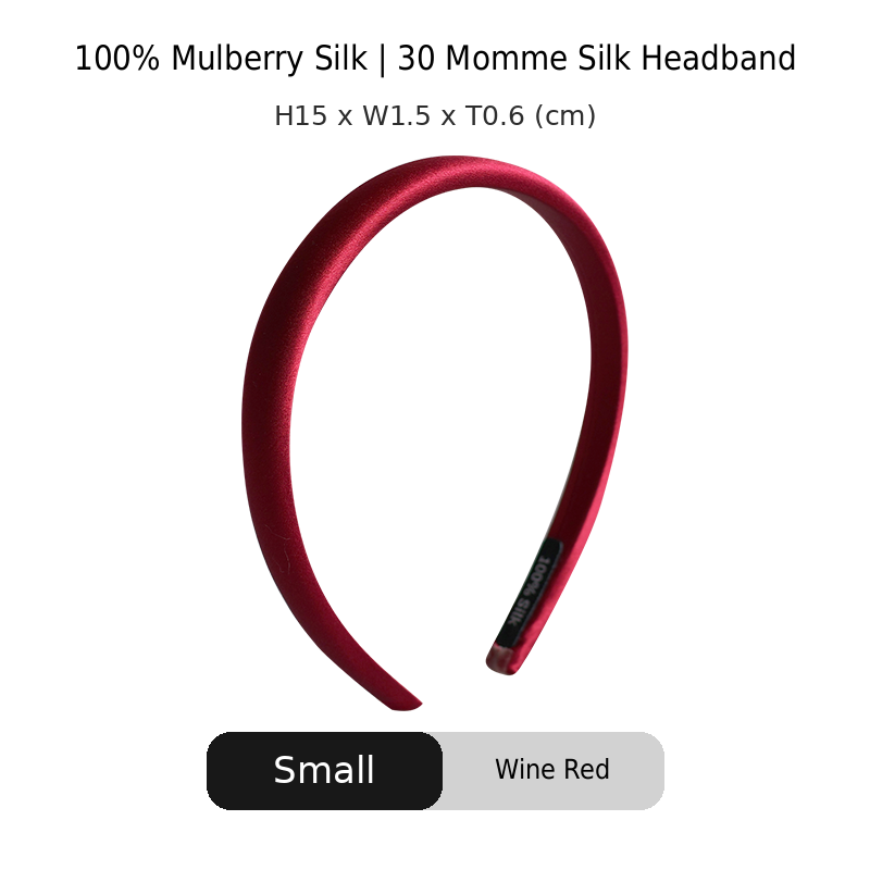 OCRUSH Glossy Mulberry Silk Headband