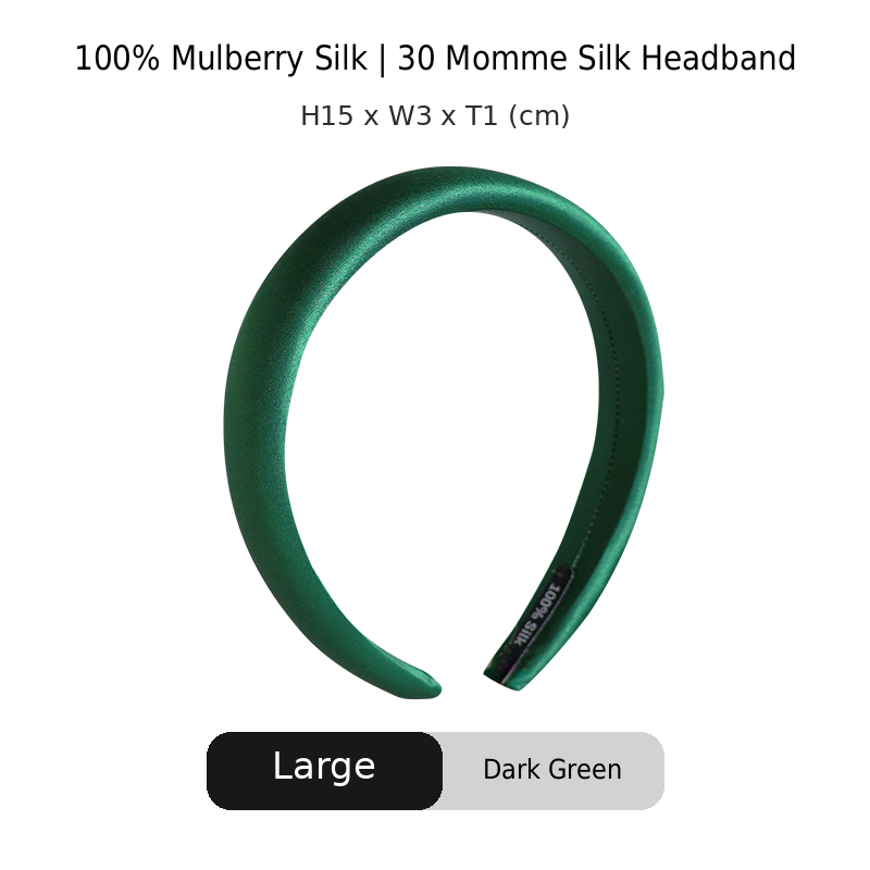 OCRUSH Glossy Mulberry Silk Headband