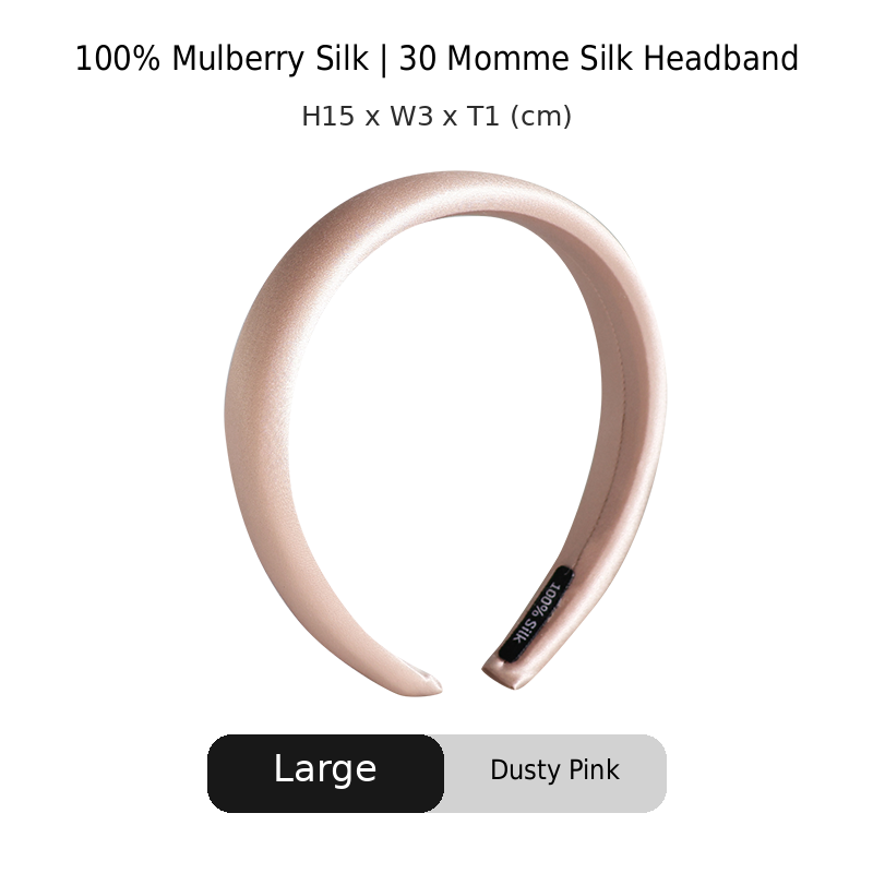 OCRUSH Glossy Mulberry Silk Headband