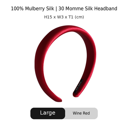 OCRUSH Glossy Mulberry Silk Headband