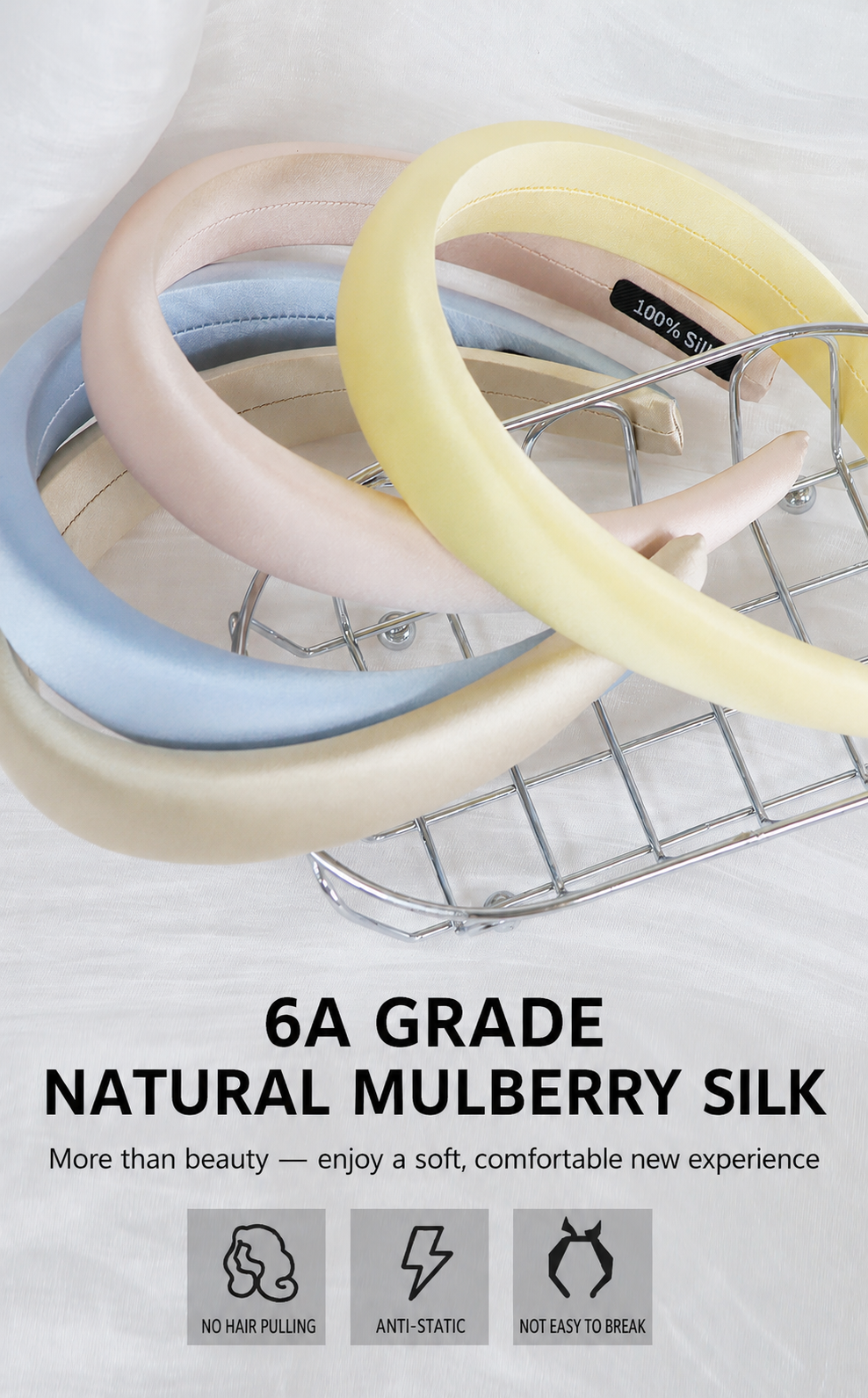 Mulberry silk headband product detail