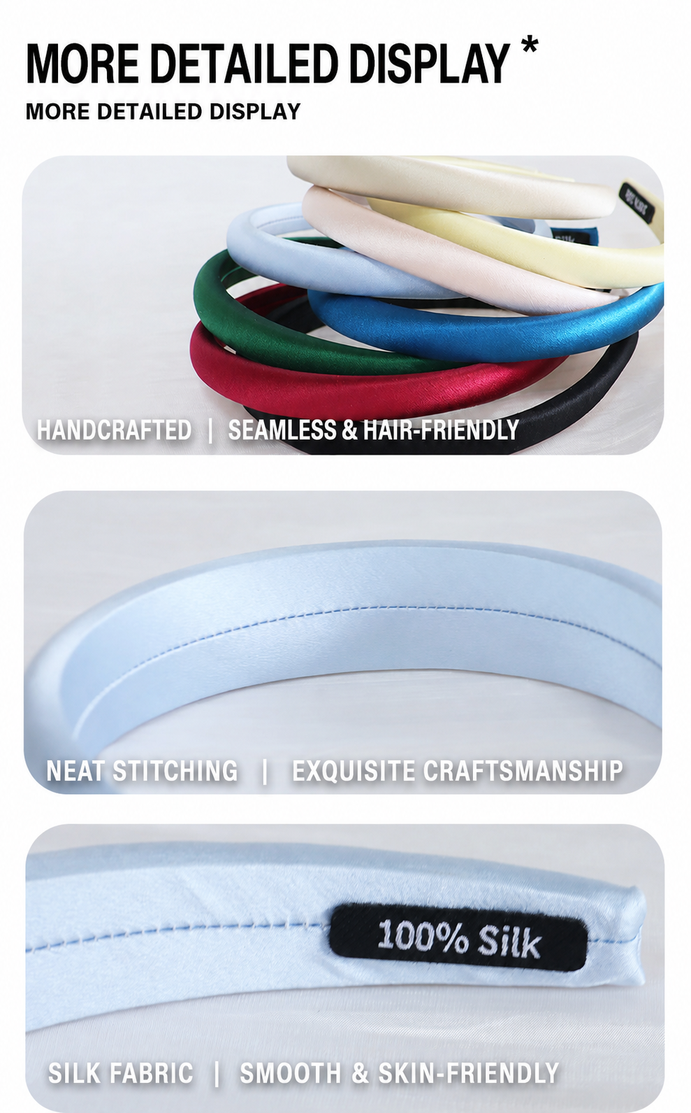 Mulberry silk headband product detail