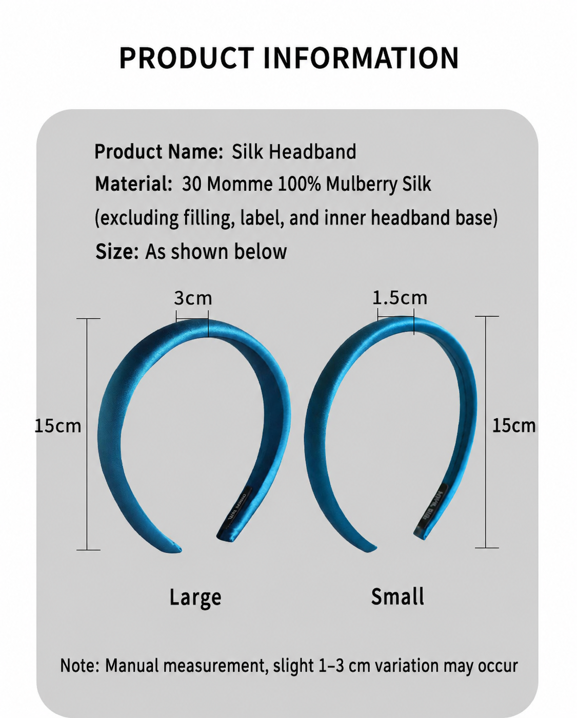 Mulberry silk headband product detail