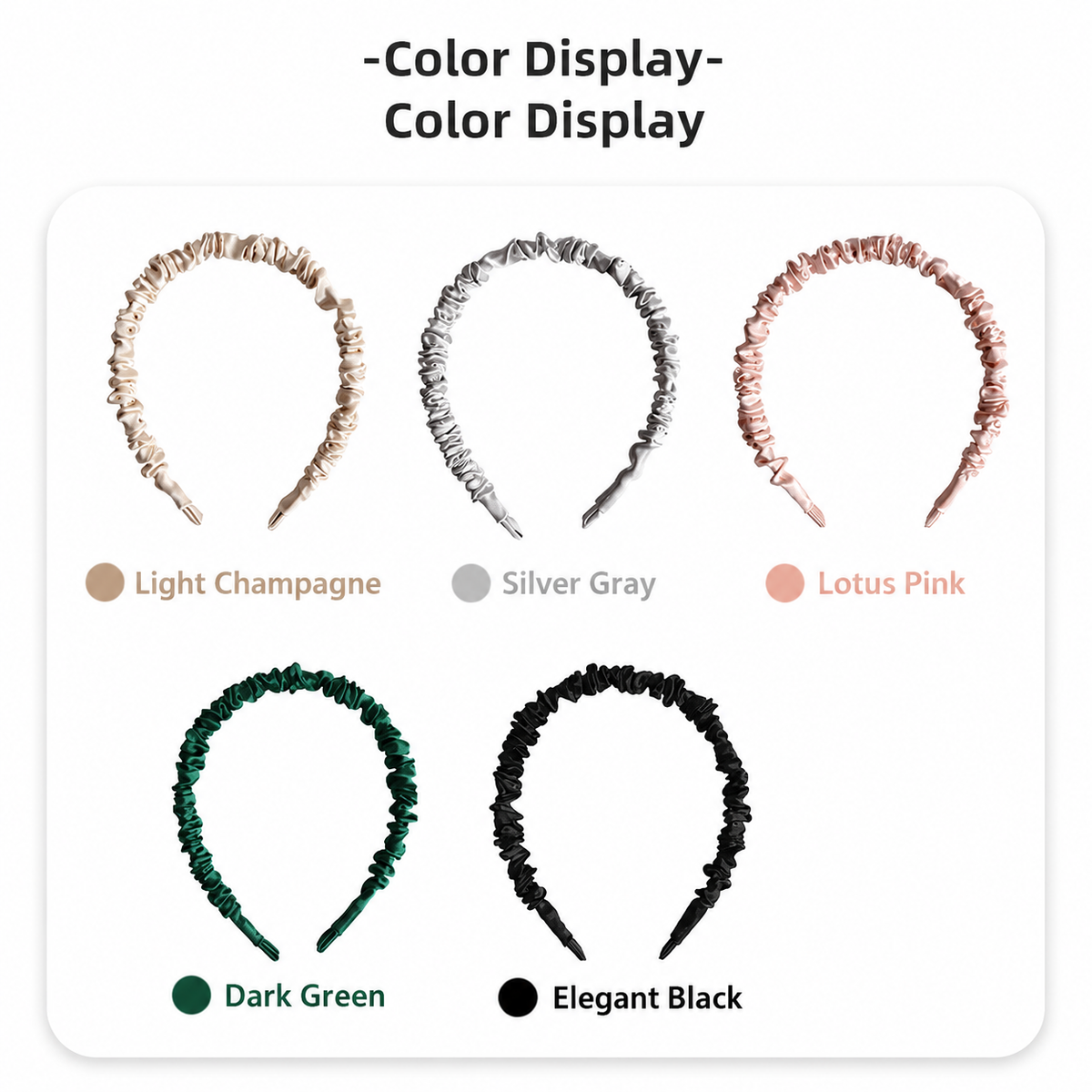 OCRUSH ruched silk headband detail
