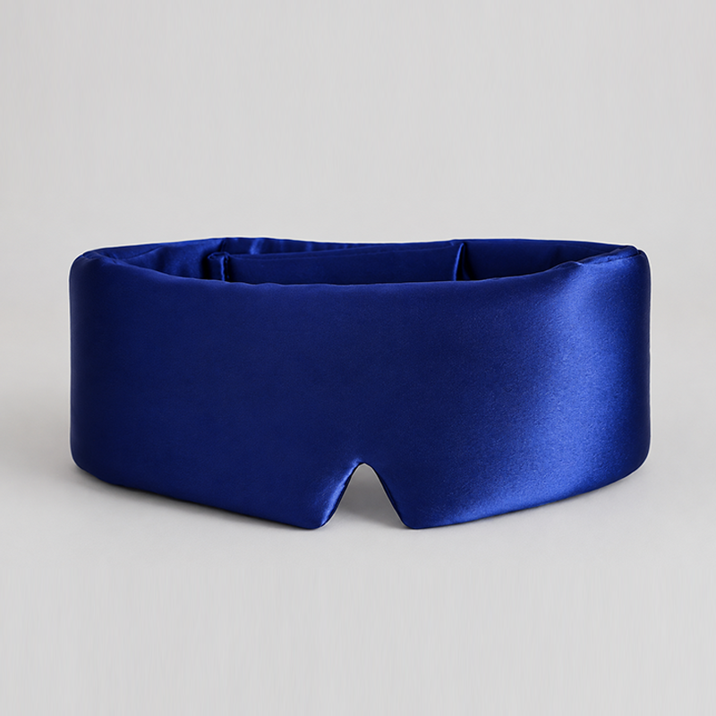OCRUSH Full Coverage Mulberry Silk Sleep Mask Navy