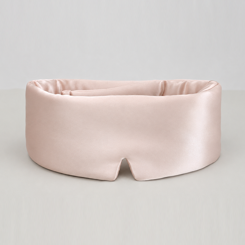 OCRUSH Full Coverage Mulberry Silk Sleep Mask Pink