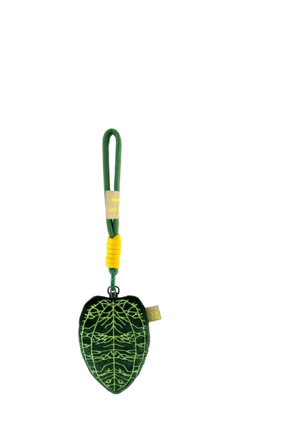 Green vein anthurium leaf plush keychain