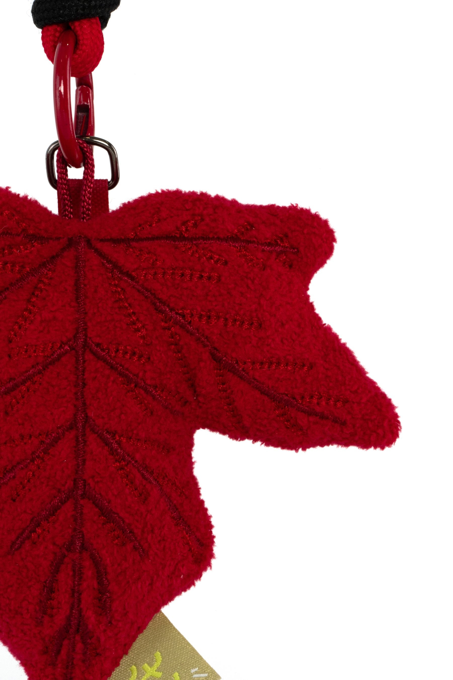Red maple leaf plush keychain